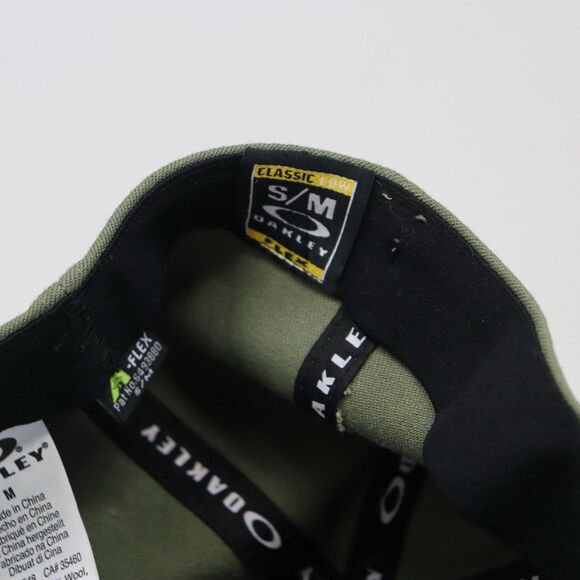 Oakley Tincan Cap S/M Worn Olive w/Graphic Camo Curved Brim Wicking Sweatband - Picture 5 of 5